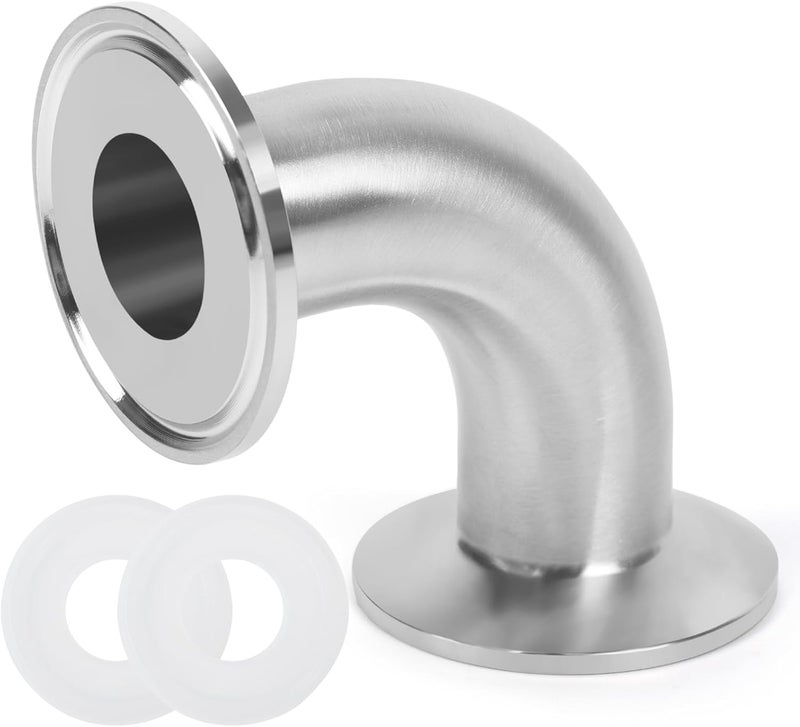 JMCOLMT Elbow 1" Tri Clamp Elbow 90 Degree Pipe Fitting 25mm Pipe OD Sanitary Fitting Stainless Steel 304 - Image 1